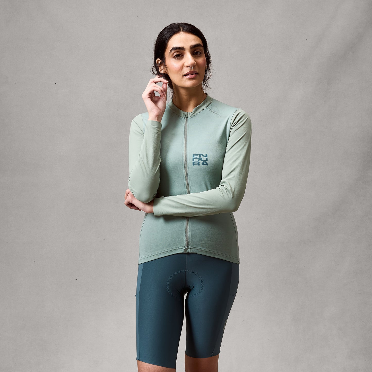 ENDURA ALLTRACK RIDE Damestrui met lange mouwen Saliegroen