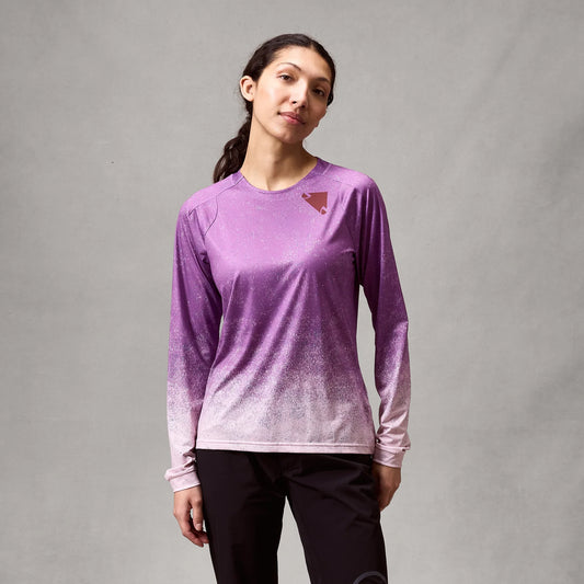 Dames ENDURA SINGLETRACK PRINT ENP lange mouwen Jersey paars