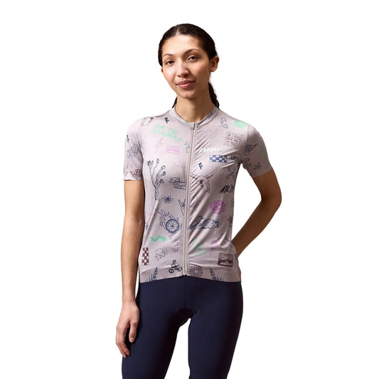 Dames-ENDURA PRO SL PRINT GTI korte mouwen titaniumtrui