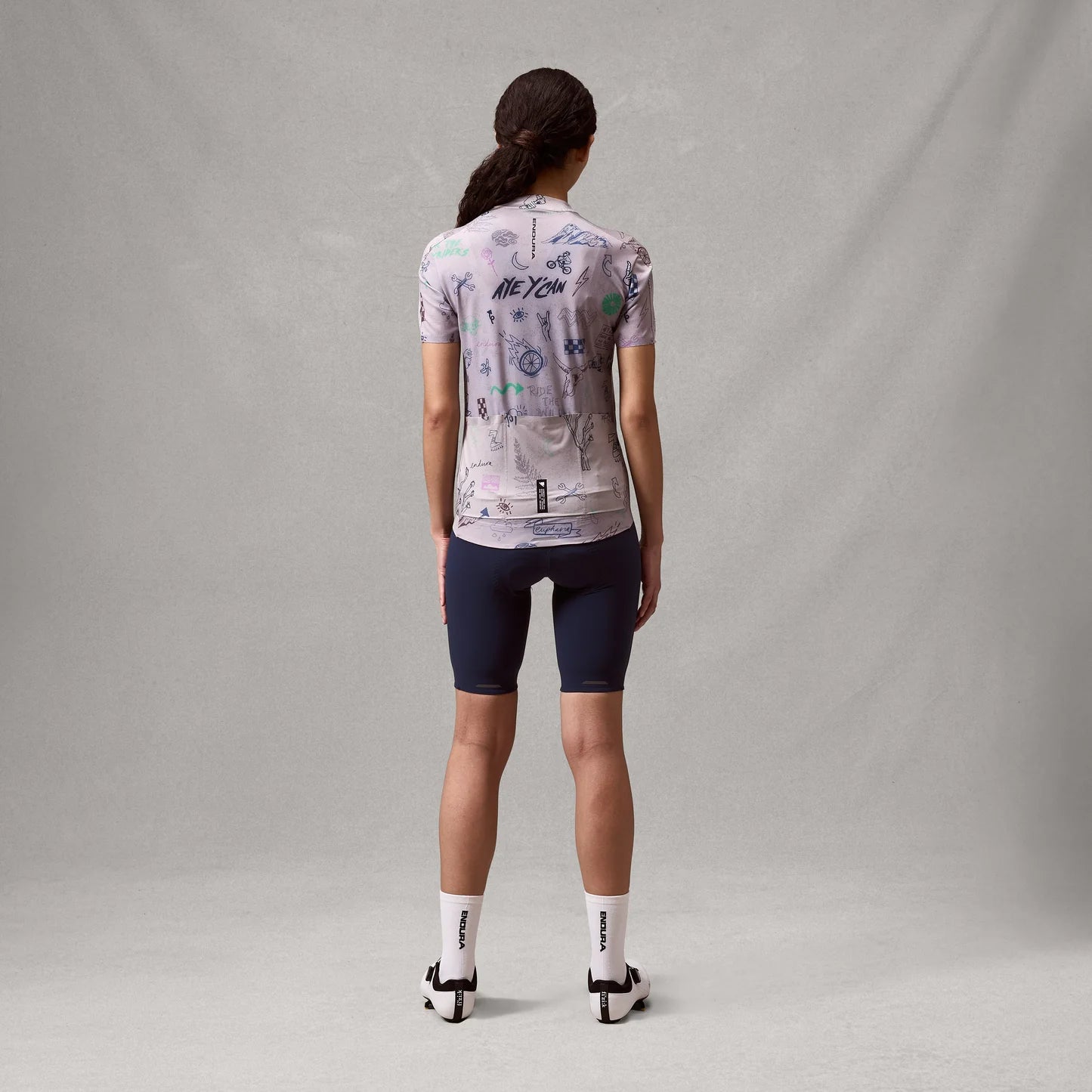 Dames-ENDURA PRO SL PRINT GTI korte mouwen titaniumtrui
