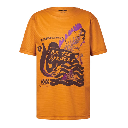 ENDURA SINGLETRACK CORE ENO Junior Korte Mouw Trui Oranje