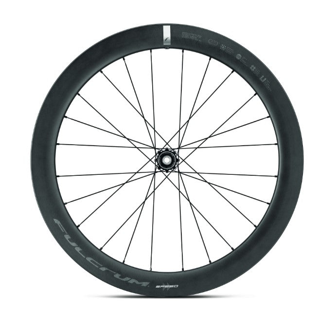 Paar FULCRUM SPEED 57 C23 DISC wielen met banden (middenslot)