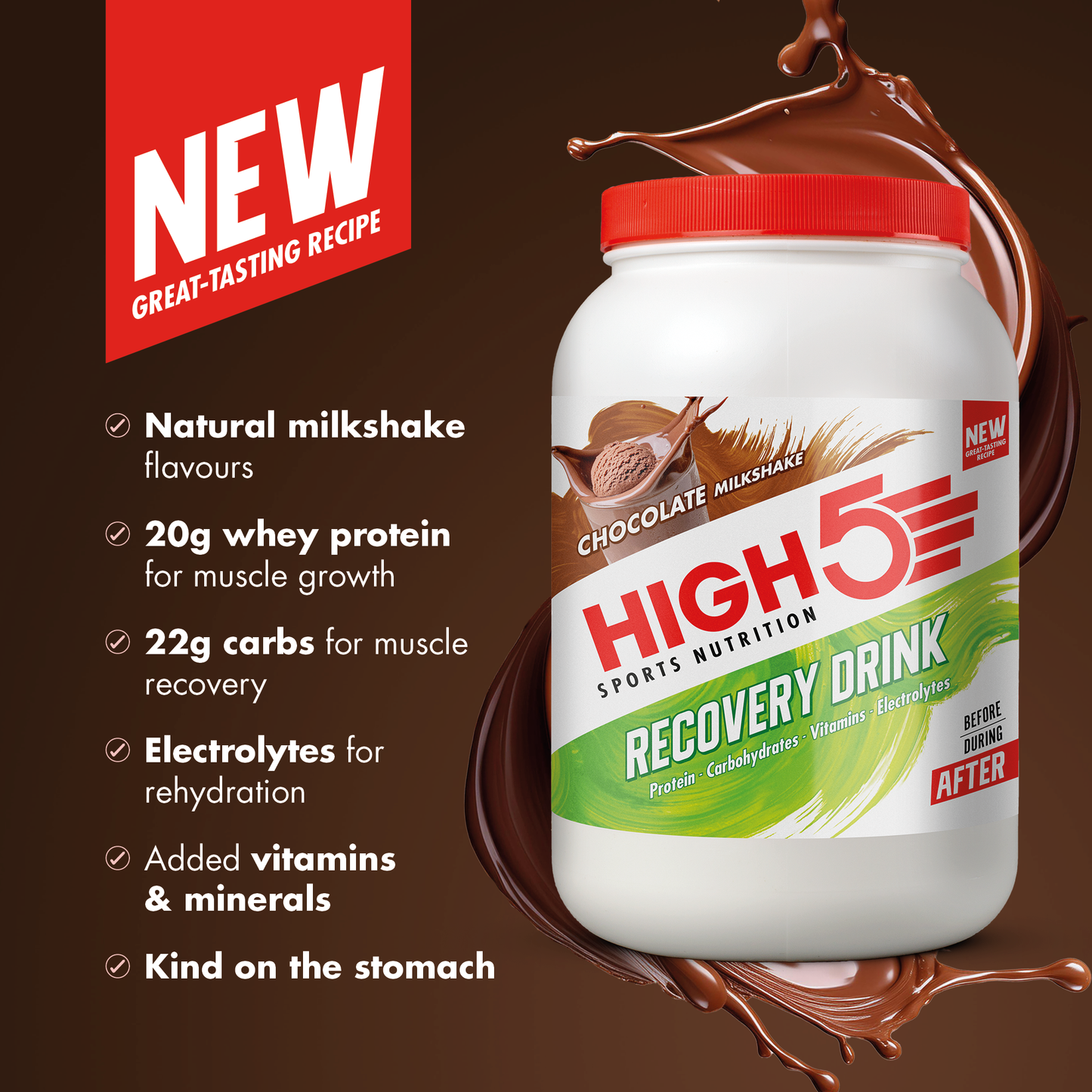 High5 RECOVERY DRINK (450g) Chocolade Milkshake