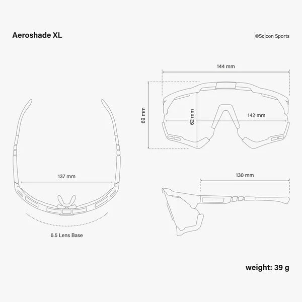 SCICON AEROSHADE Bril Zwart Iridium Zilver