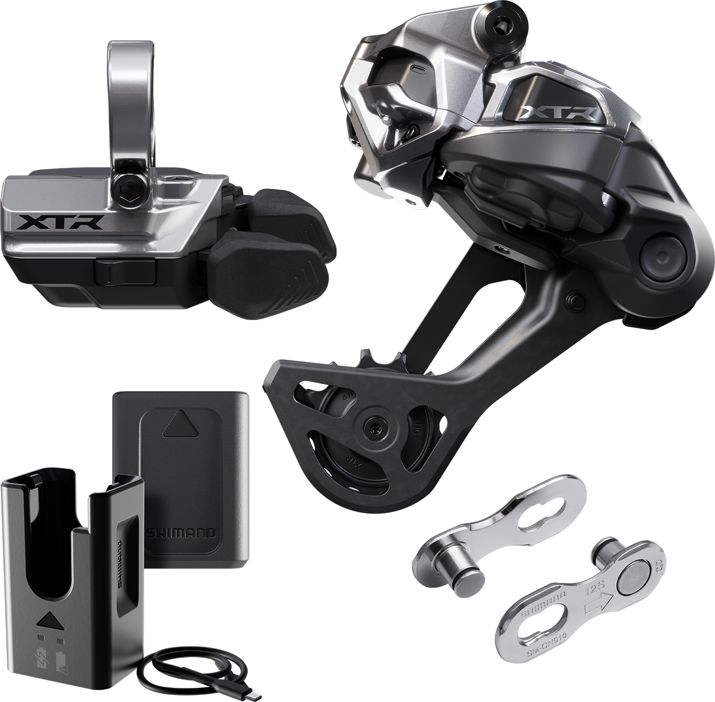 SHIMANO XTR Di2 Wireless M9250-SGS Upgrade Kit Lange Kooi Kraagmontage