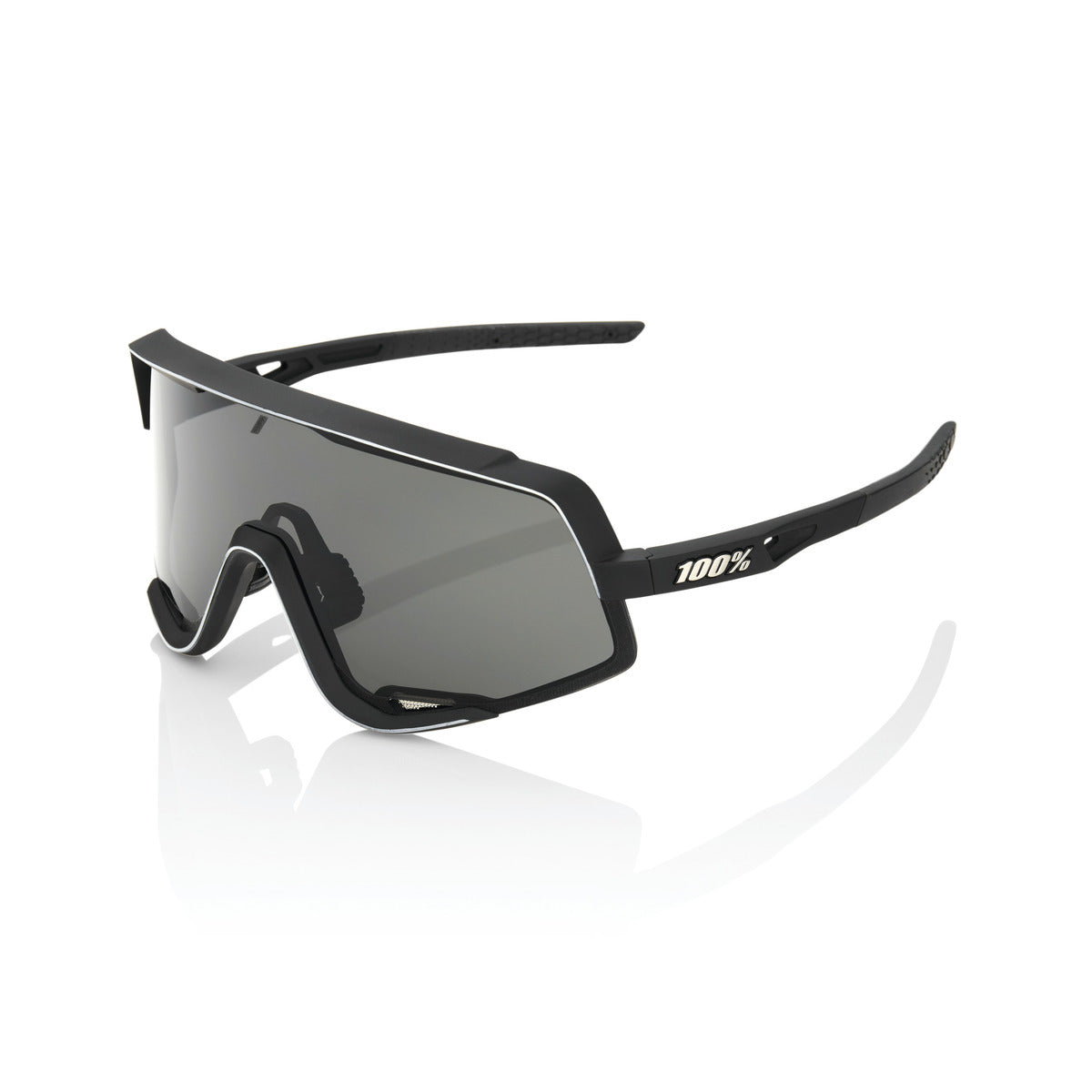 Bril 100% GLENDALE Soft Tact Zwart Rookglas