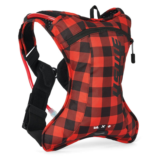 USWE OUTLANDER XC 2 L-drinkrugzak, flanel, rood/zwart