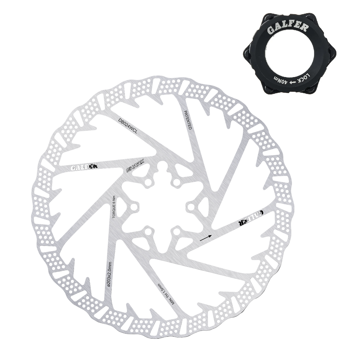 GALFER SHARK 2mm CENTER LOCK schijf