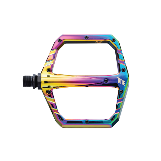 Title CONNECT Oil Slick geïriseerde platformpedalen, bovenaanzicht