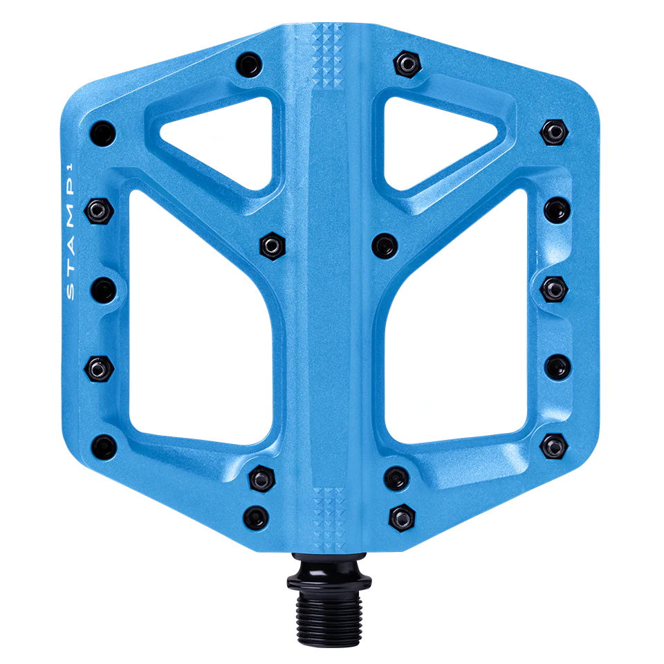 Platte pedalen CRANKBROTHERS STAMP 1 Groot Blauw