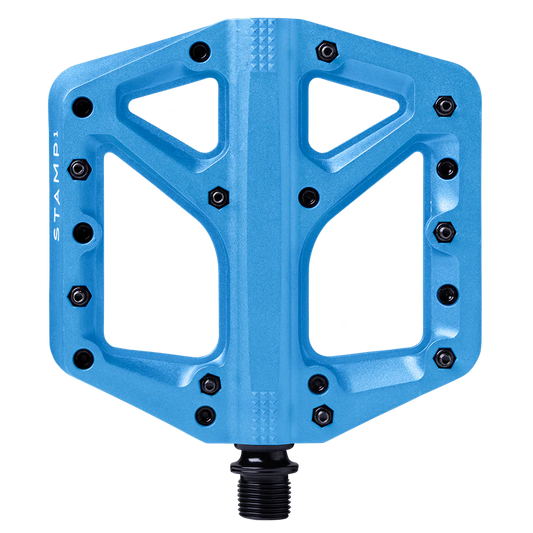 Platte pedalen CRANKBROTHERS STAMP 1 Groot Blauw