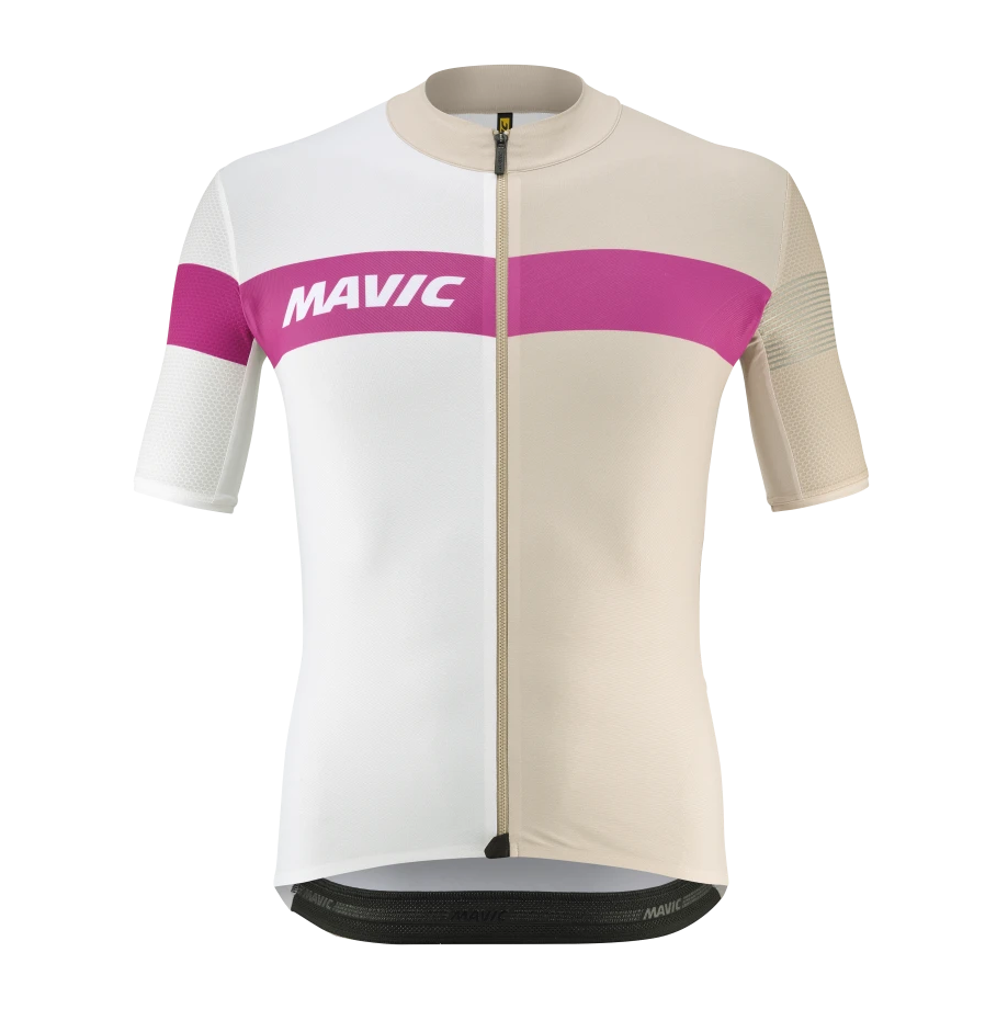 MAVIC KSYRIUM PRO Korte Mouw Jersey Beige