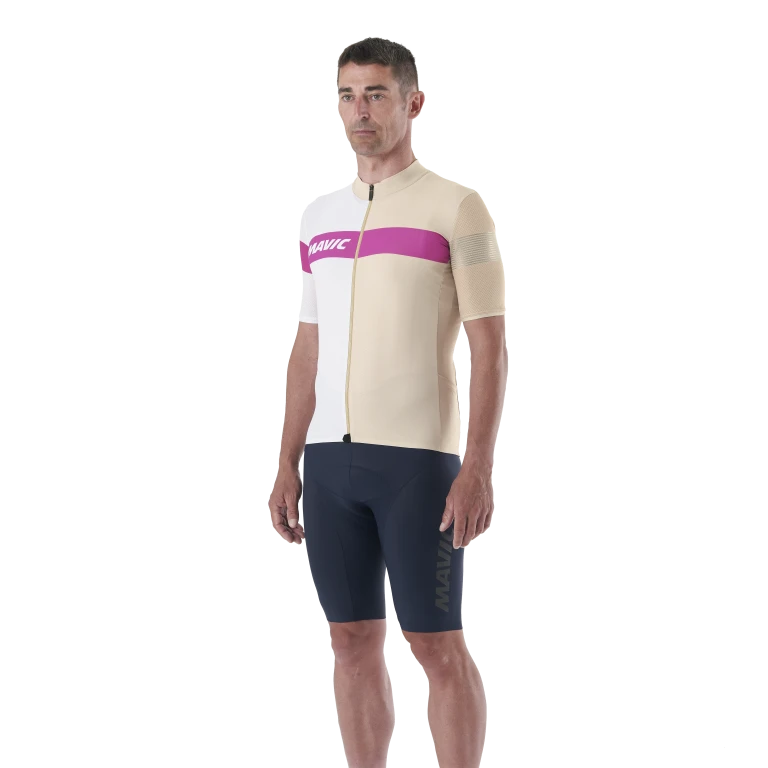 MAVIC KSYRIUM PRO Korte Mouw Jersey Beige