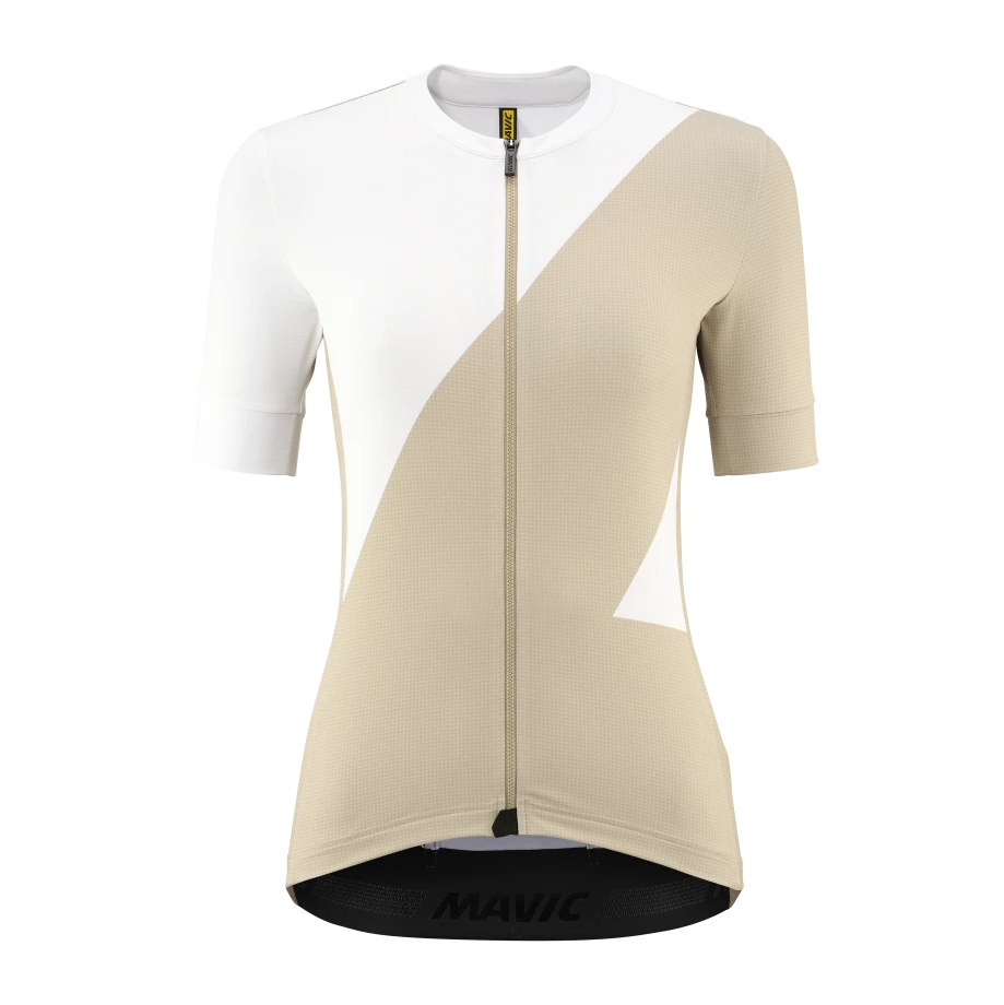 MAVIC AKSIUM GRAPHIC Korte Mouw Jersey Dames Beige