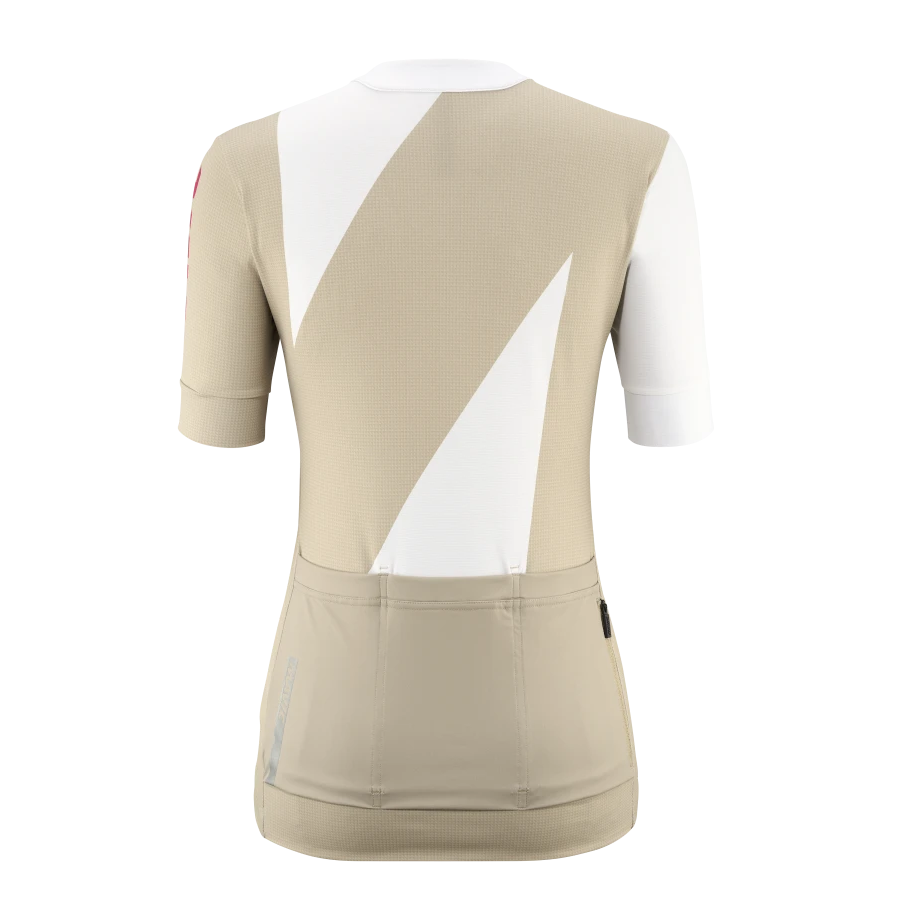 MAVIC AKSIUM GRAPHIC Korte Mouw Jersey Dames Beige