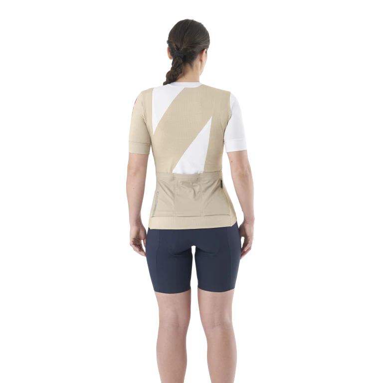 MAVIC AKSIUM GRAPHIC Korte Mouw Jersey Dames Beige