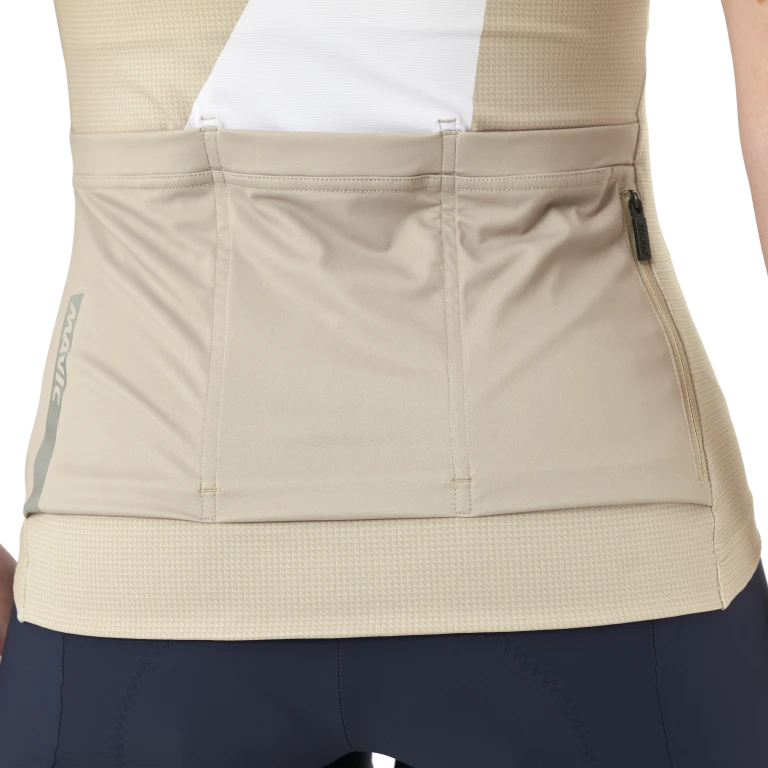 MAVIC AKSIUM GRAPHIC Korte Mouw Jersey Dames Beige