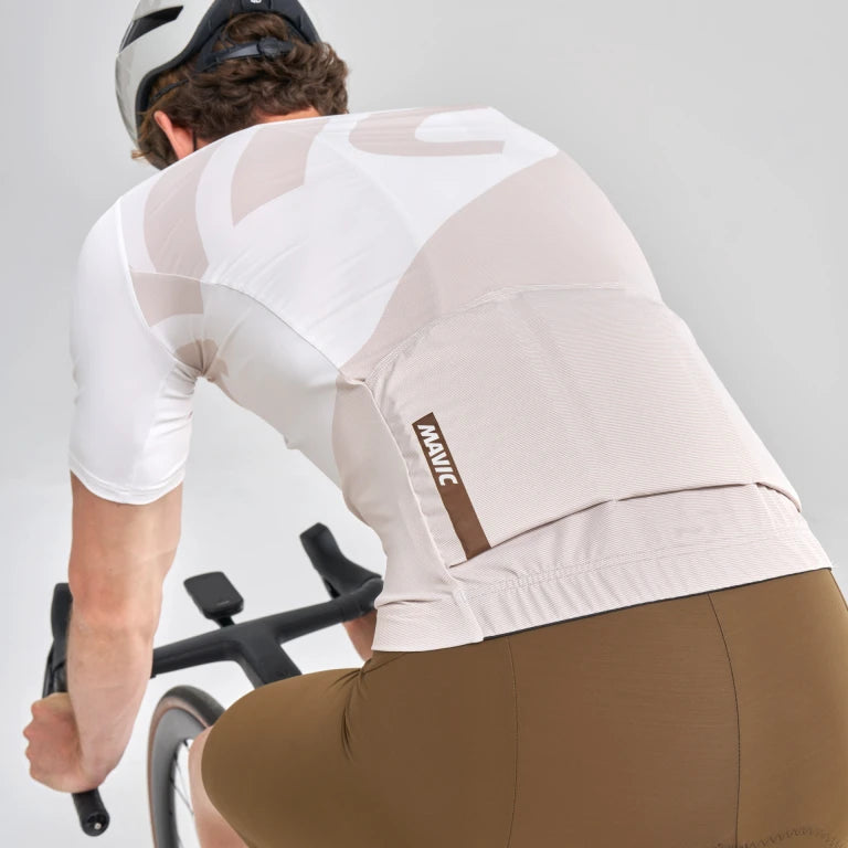MAVIC ICON GRAPHIC Korte Mouw Jersey Beige