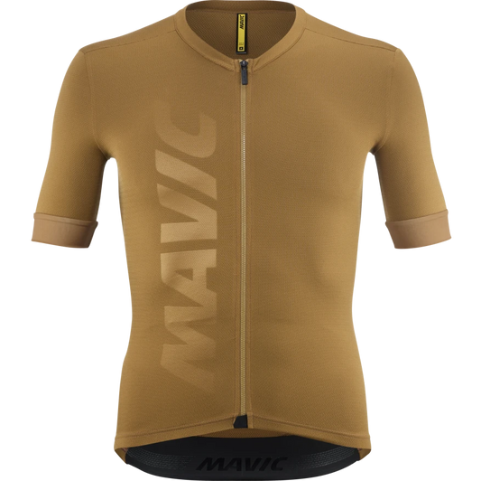 MAVIC AKSIUM Korte Mouw Jersey Bruin