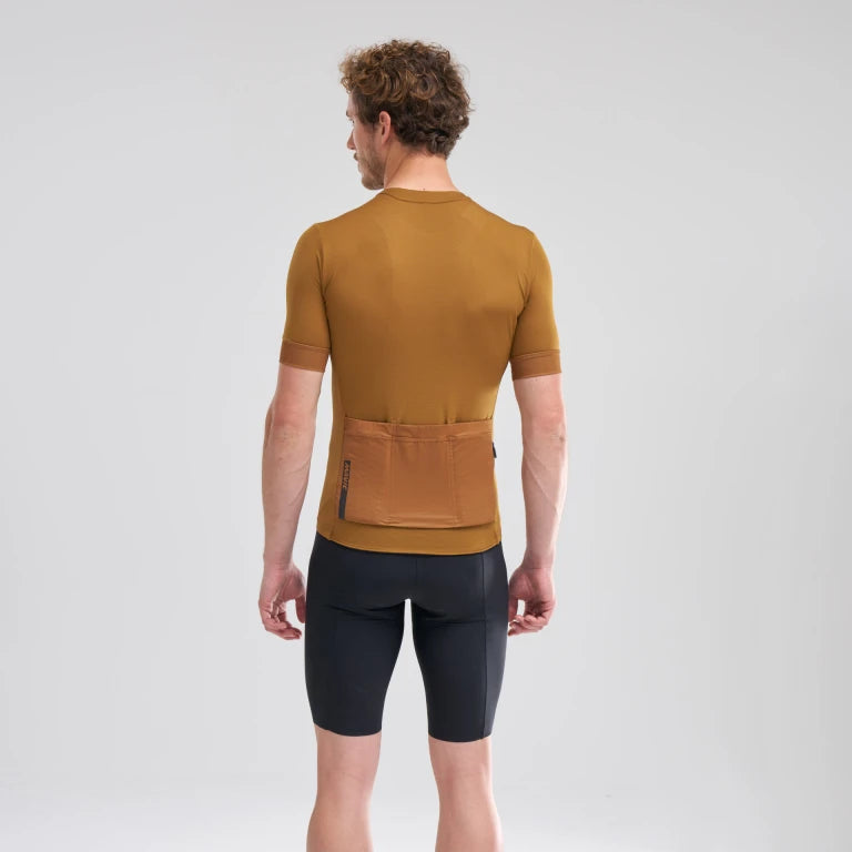MAVIC AKSIUM Korte Mouw Jersey Bruin
