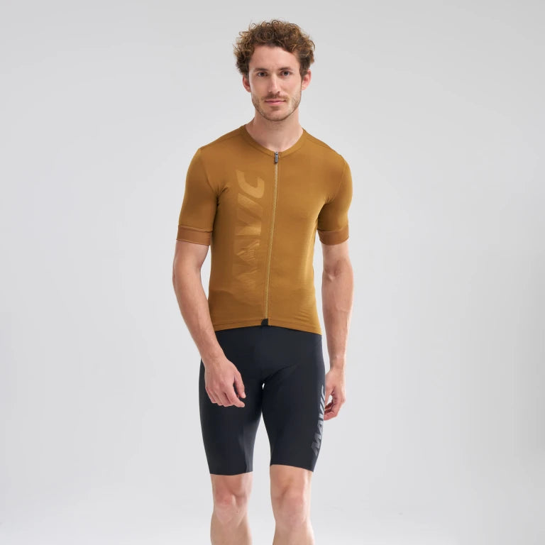 MAVIC AKSIUM Korte Mouw Jersey Bruin