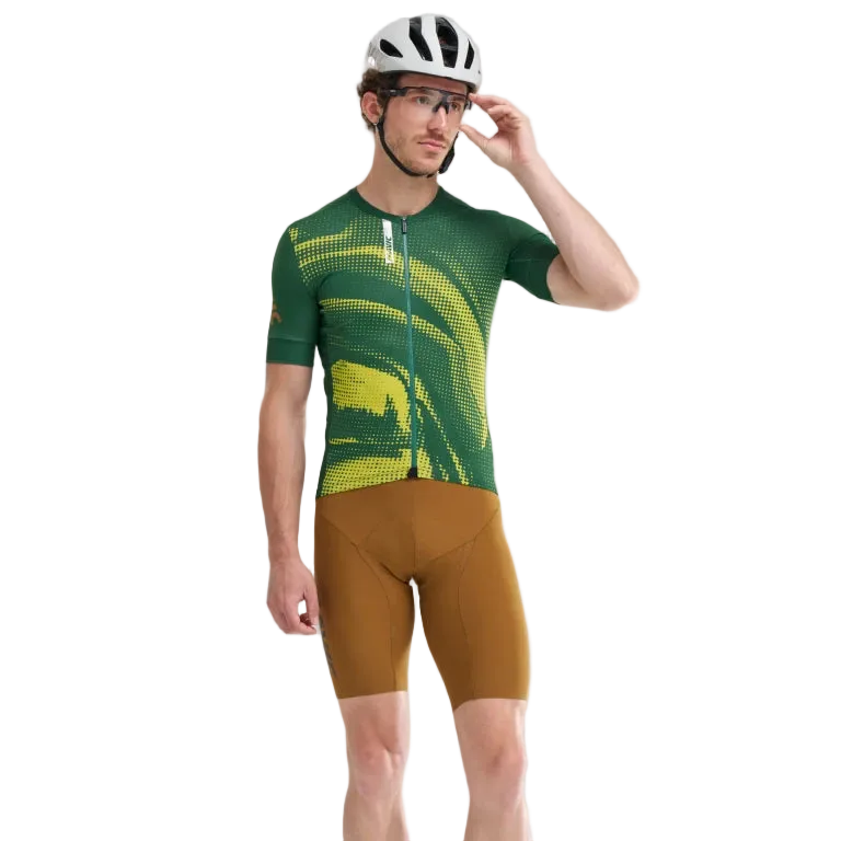 MAVIC AKSIUM GRAPHIC Korte Mouw Trui Groen/Geel