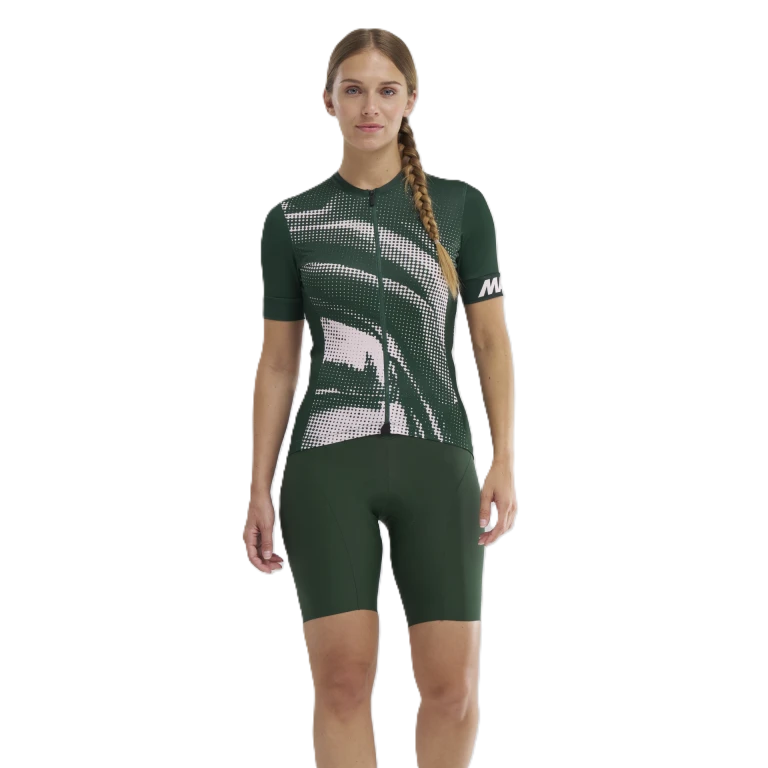 MAVIC AKSIUM GRAPHIC Damestrui met korte mouwen Khaki/ Roze