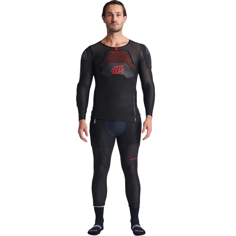TROY LEE DESIGNS STAGE GHOST D3O Beschermend T-shirt Lange Mouw Zwart