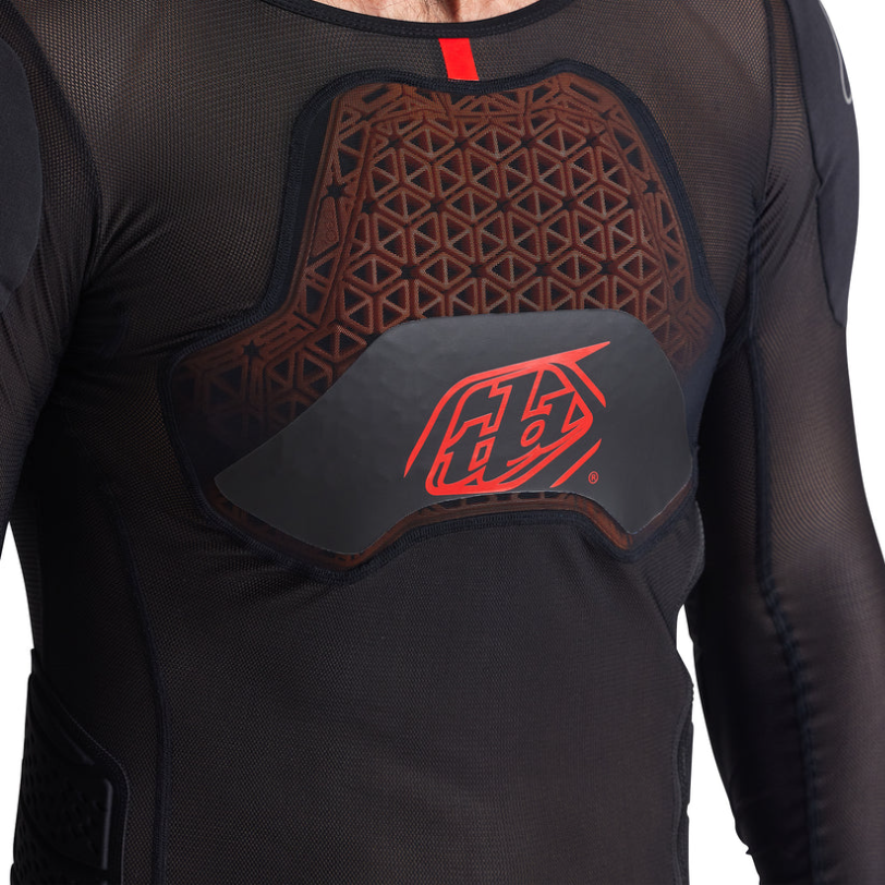 TROY LEE DESIGNS STAGE GHOST D3O Beschermend T-shirt Lange Mouw Zwart