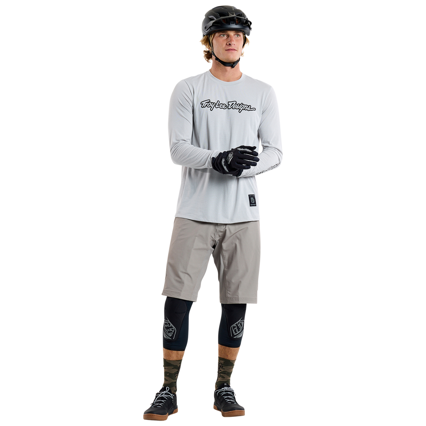 TROY LEE DESIGNS SKYLINE RIDE TEE SIGNATURE Jersey Lange Mouw Grijs 2025