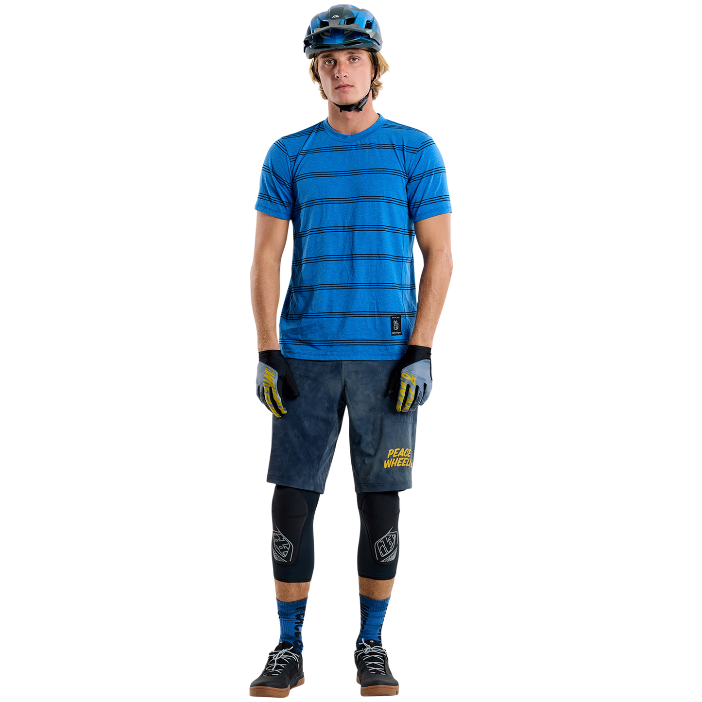 TROY LEE DESIGNS SKYLINE RIDE TEE WASH OUT Jersey Korte Mouw Blauw 2025