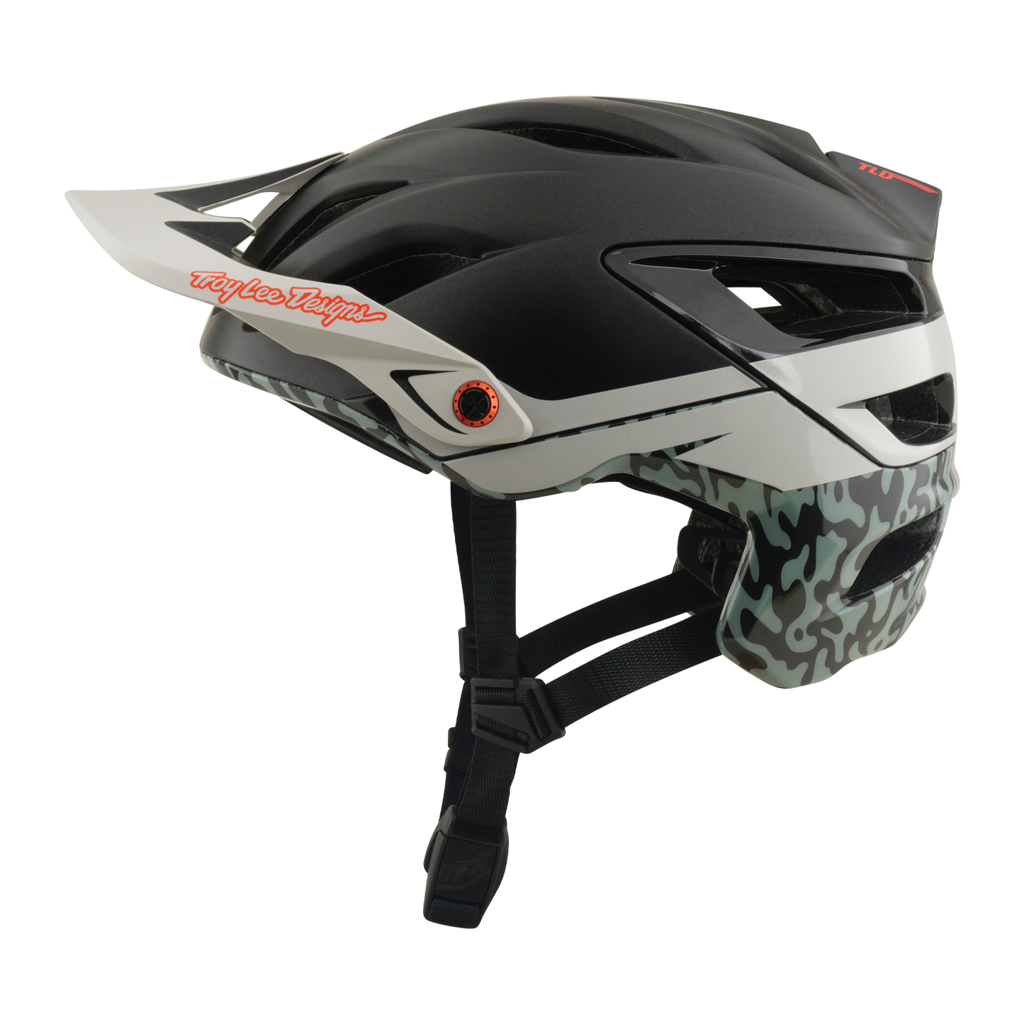 MTB Helm TROY LEE DESIGNS A3 MIPS HALO PUMICE Houtskool/Wit