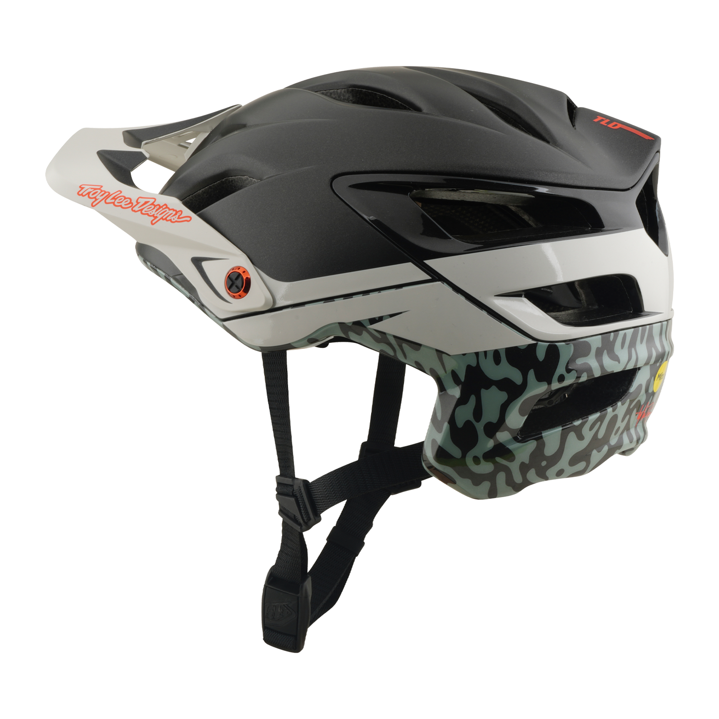 MTB Helm TROY LEE DESIGNS A3 MIPS HALO PUMICE Houtskool/Wit
