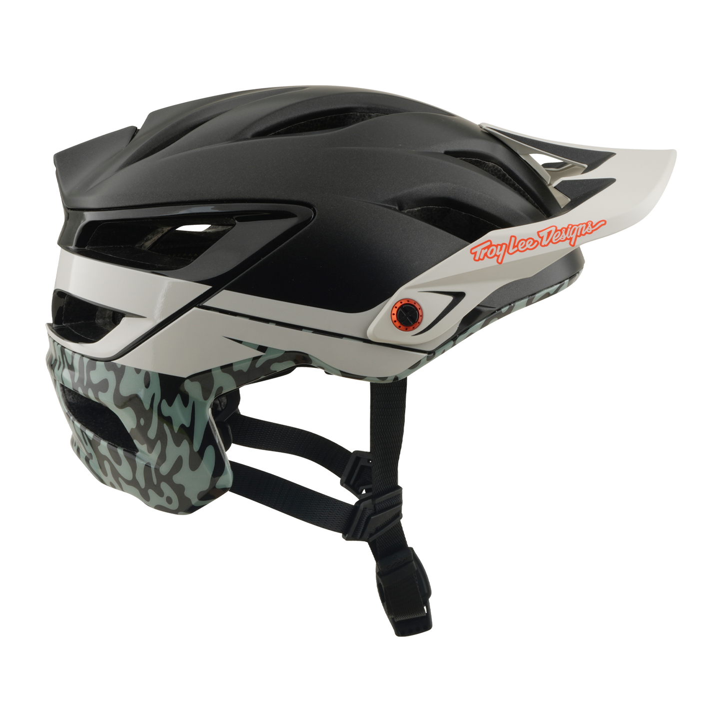 MTB Helm TROY LEE DESIGNS A3 MIPS HALO PUMICE Houtskool/Wit