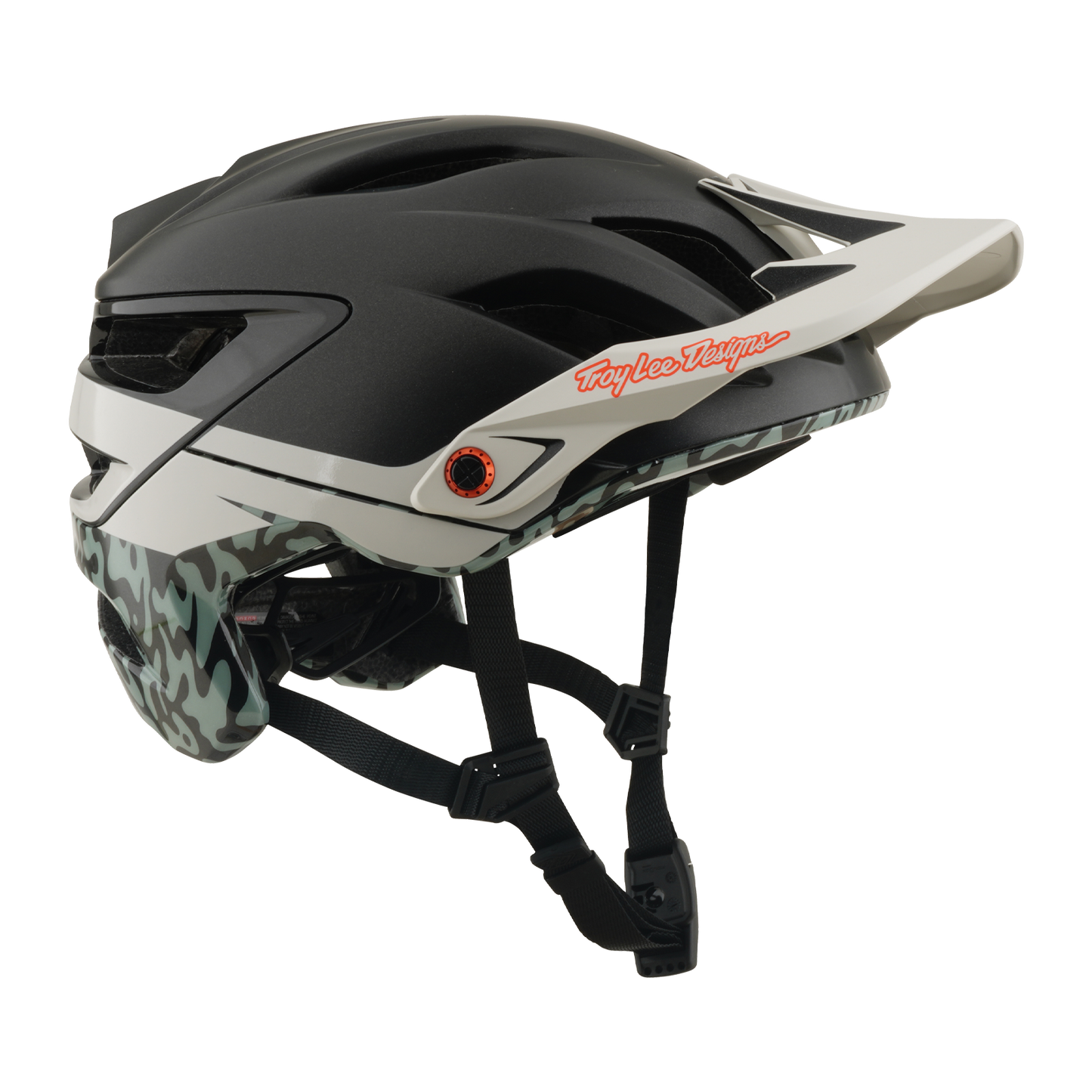 MTB Helm TROY LEE DESIGNS A3 MIPS HALO PUMICE Houtskool/Wit