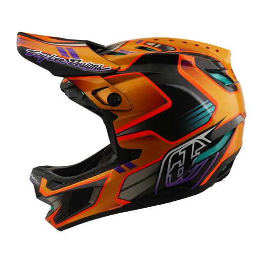 TROY LEE DESIGNS D4 CARBON MIPS Crest Gold MTB-helm