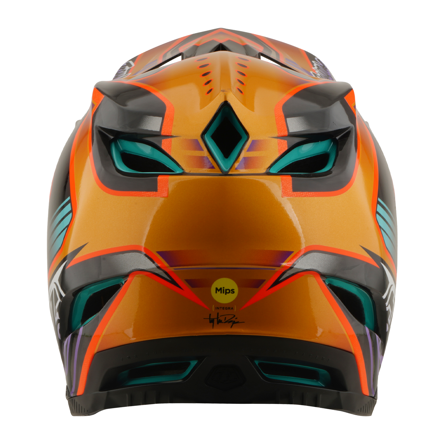 TROY LEE DESIGNS D4 CARBON MIPS Crest Gold MTB-helm