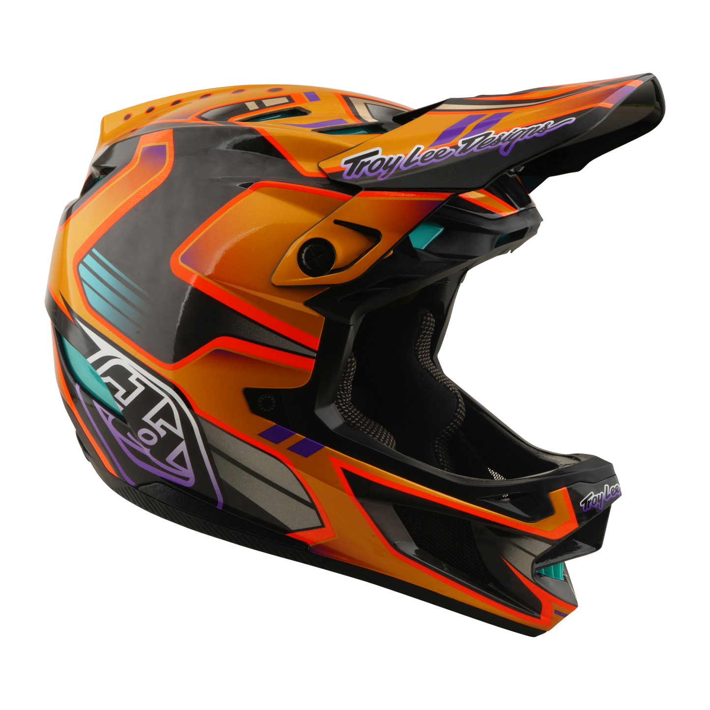TROY LEE DESIGNS D4 CARBON MIPS Crest Gold MTB-helm
