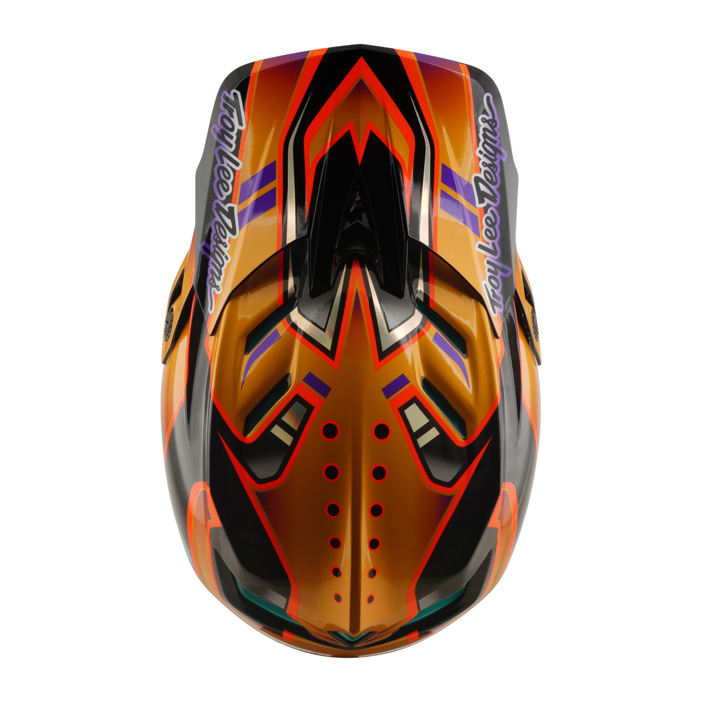 TROY LEE DESIGNS D4 CARBON MIPS Crest Gold MTB-helm