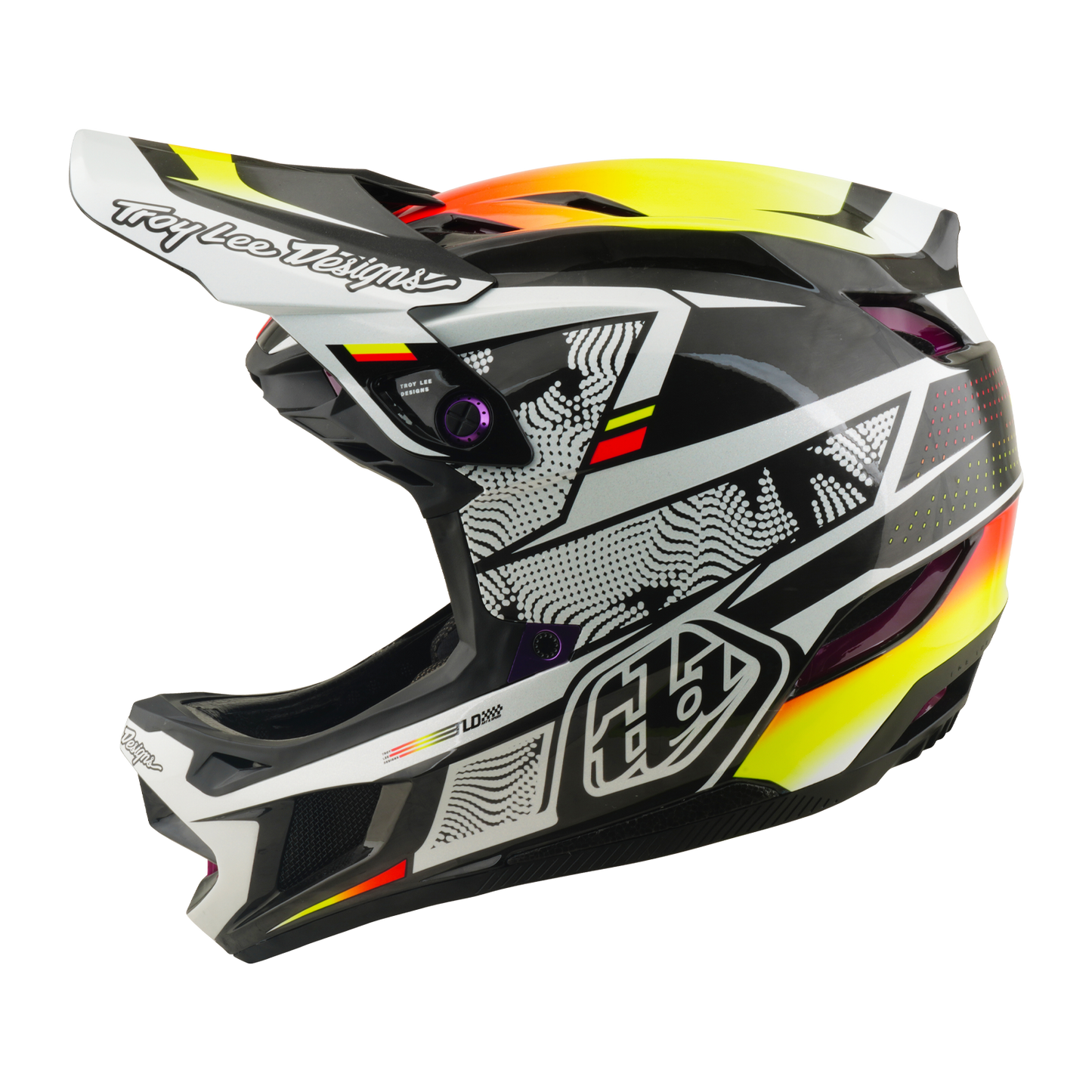 TROY LEE DESIGNS D4 CARBON MIPS Beklede MTB Helm Zwart/Geel