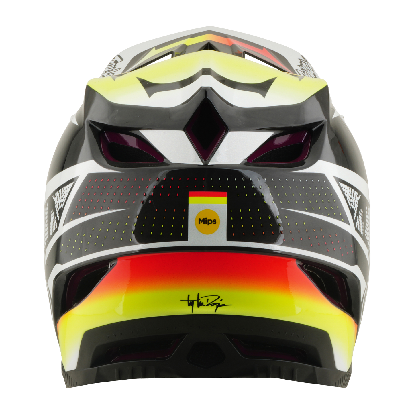 TROY LEE DESIGNS D4 CARBON MIPS Beklede MTB Helm Zwart/Geel