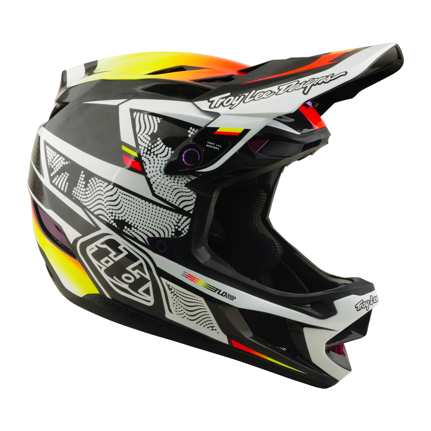 TROY LEE DESIGNS D4 CARBON MIPS Beklede MTB Helm Zwart/Geel