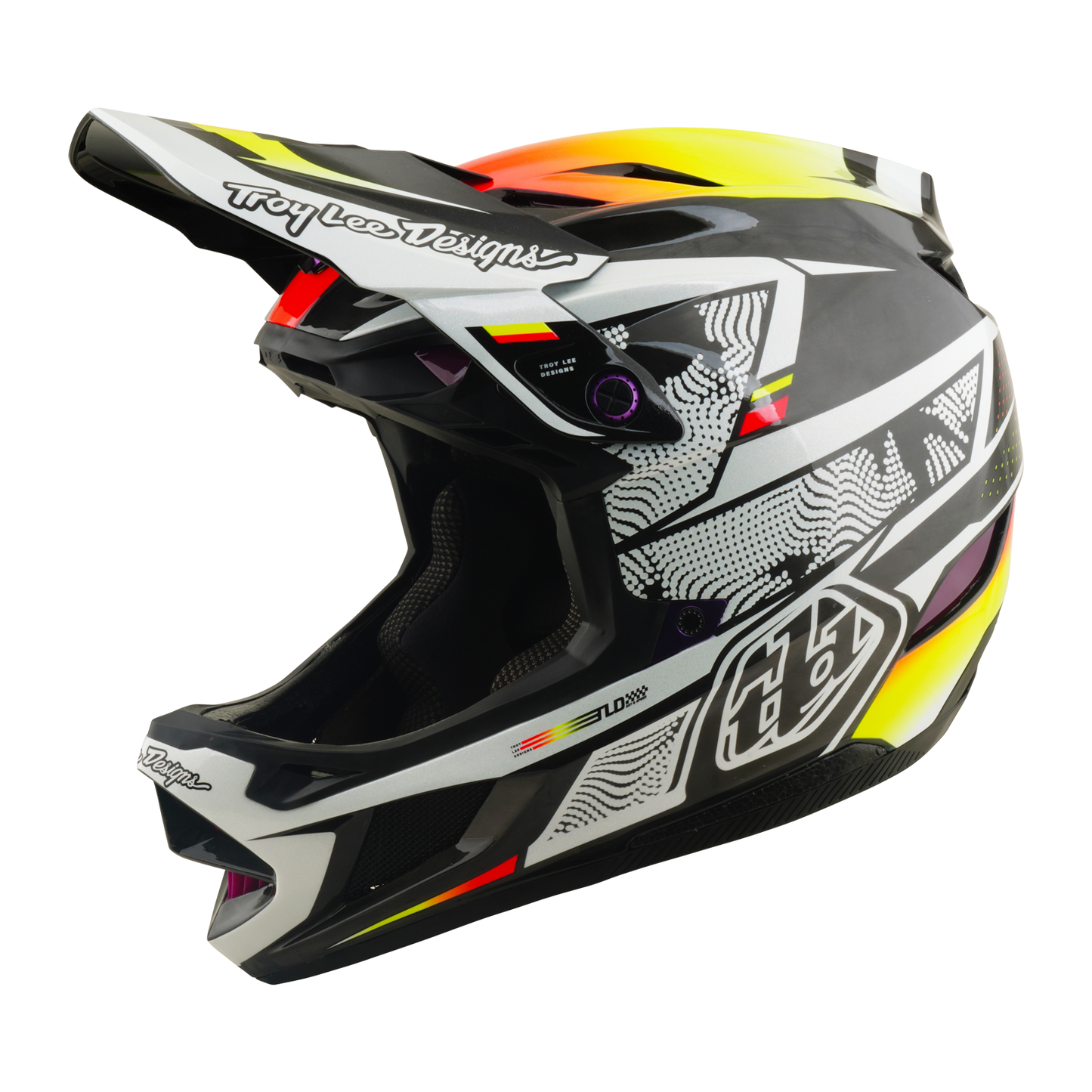 TROY LEE DESIGNS D4 CARBON MIPS Beklede MTB Helm Zwart/Geel