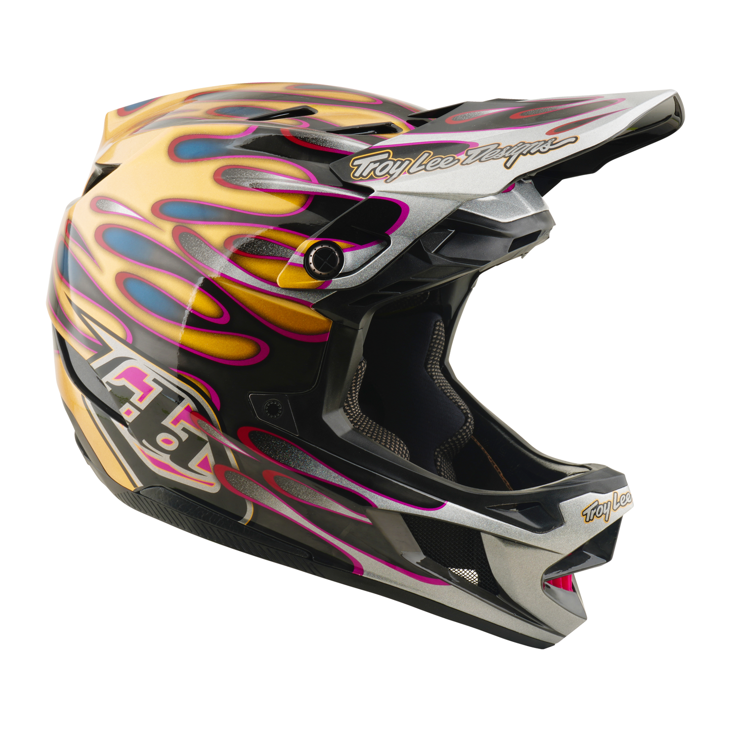 TROY LEE DESIGNS D4 CARBON MIPS Overspray Goud/Zwart MTB Helm