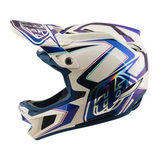 TROY LEE DESIGNS D4 COMPOSITE MIPS FLARED MTB Helm Wit