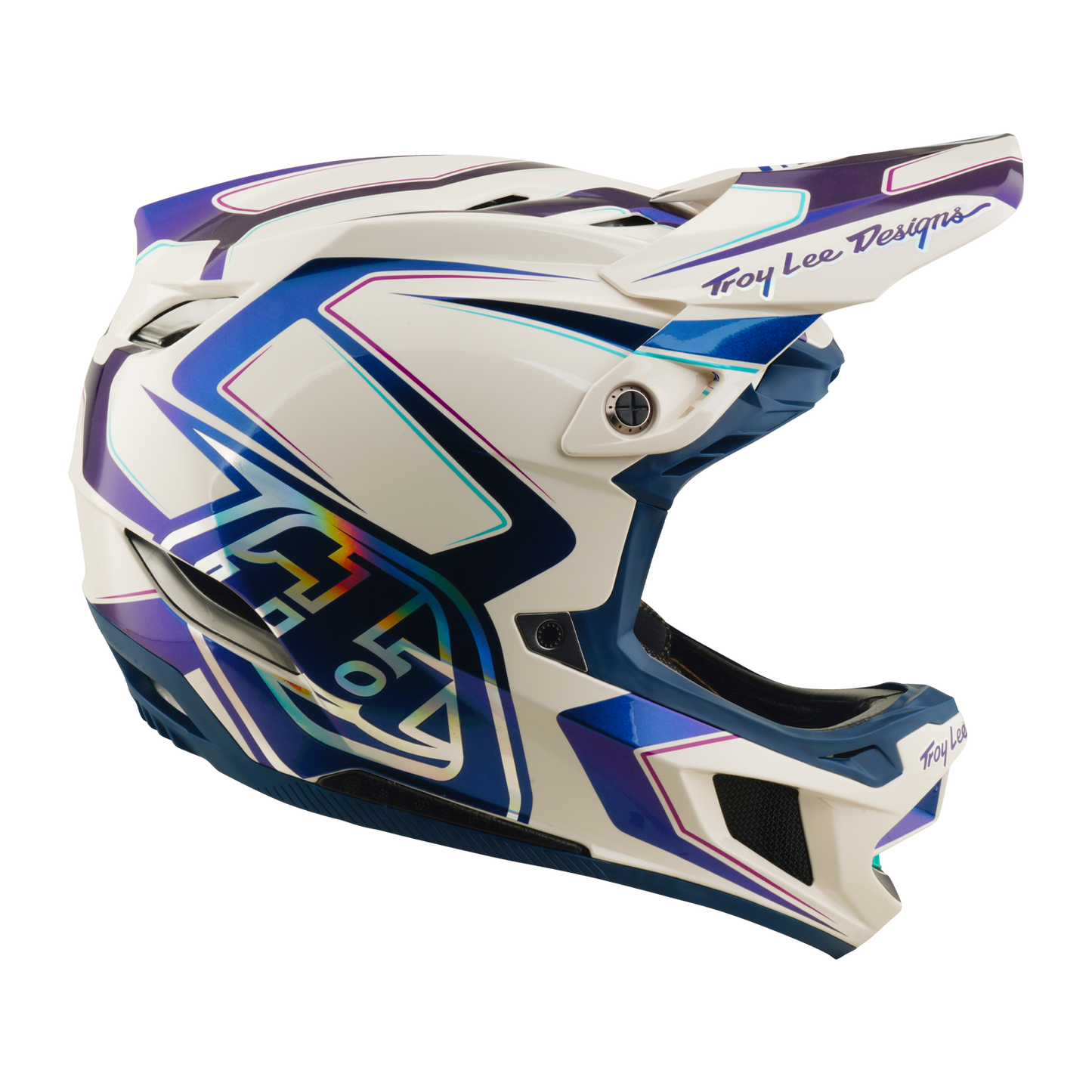 TROY LEE DESIGNS D4 COMPOSITE MIPS FLARED MTB Helm Wit