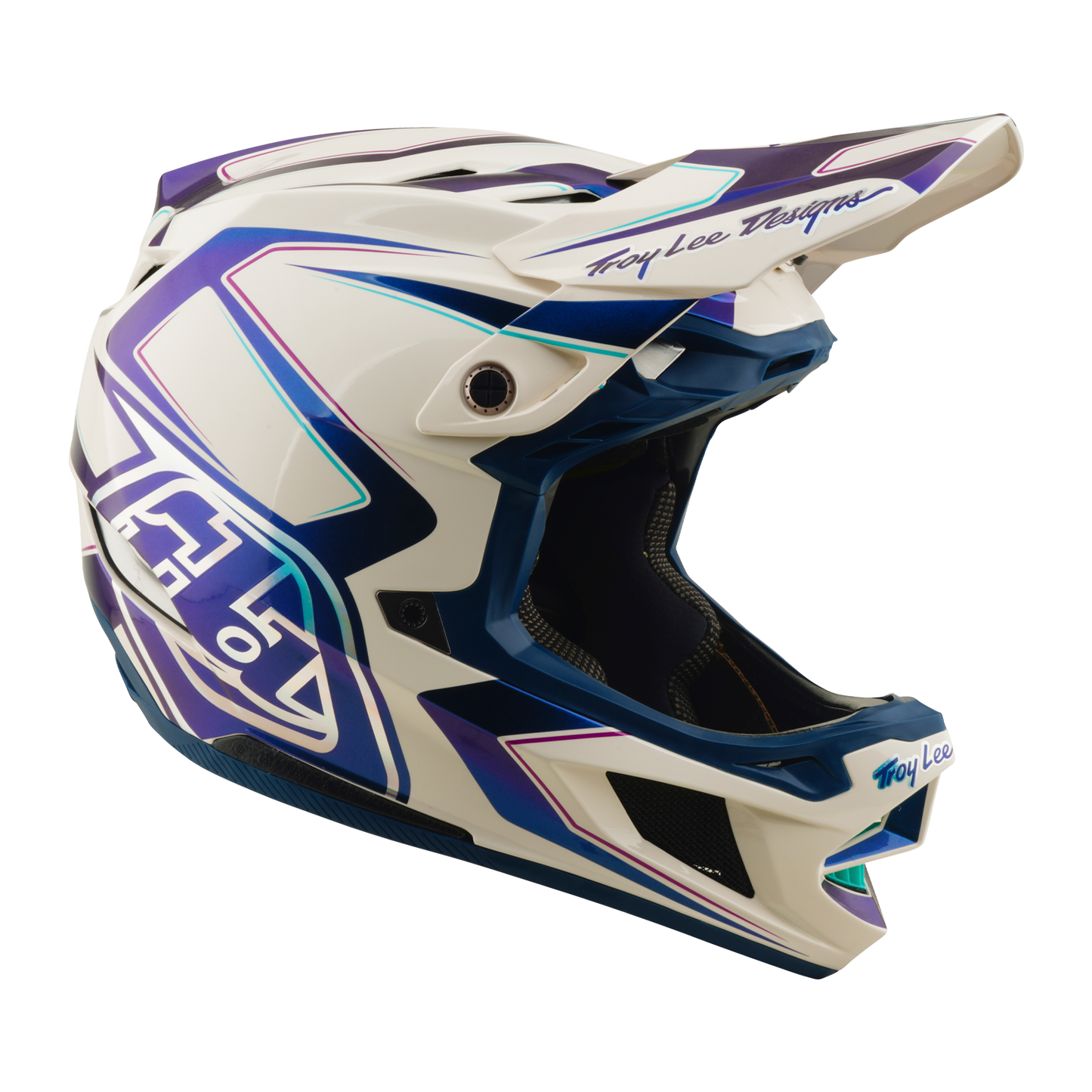 TROY LEE DESIGNS D4 COMPOSITE MIPS FLARED MTB Helm Wit
