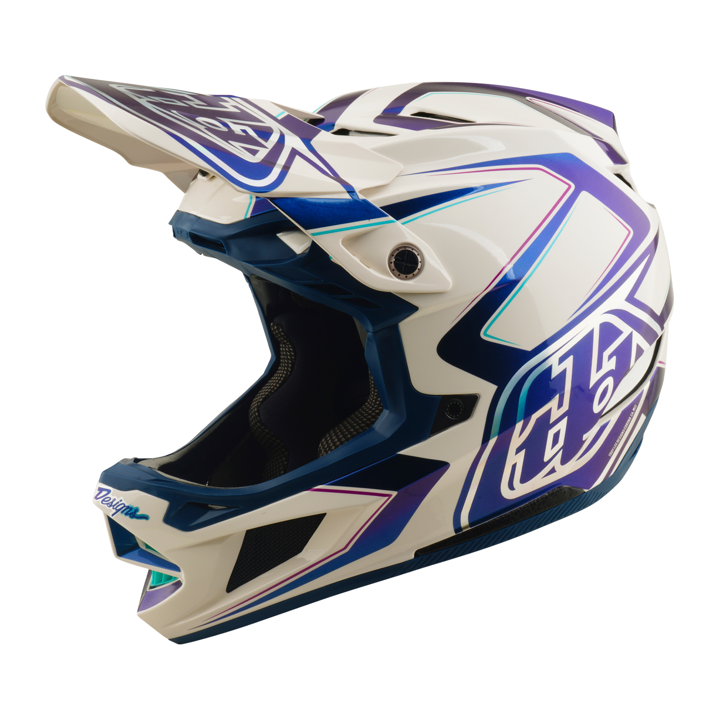 TROY LEE DESIGNS D4 COMPOSITE MIPS FLARED MTB Helm Wit