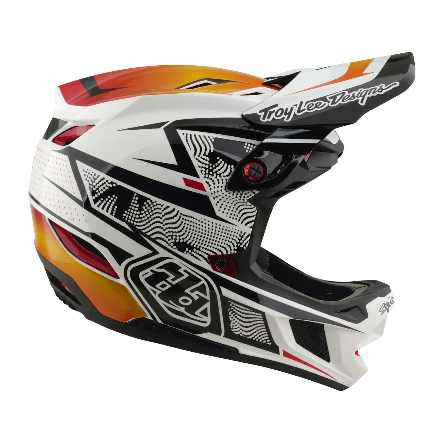 TROY LEE DESIGNS D4 COMPOSITE MIPS LINED UP MTB Helm Wit