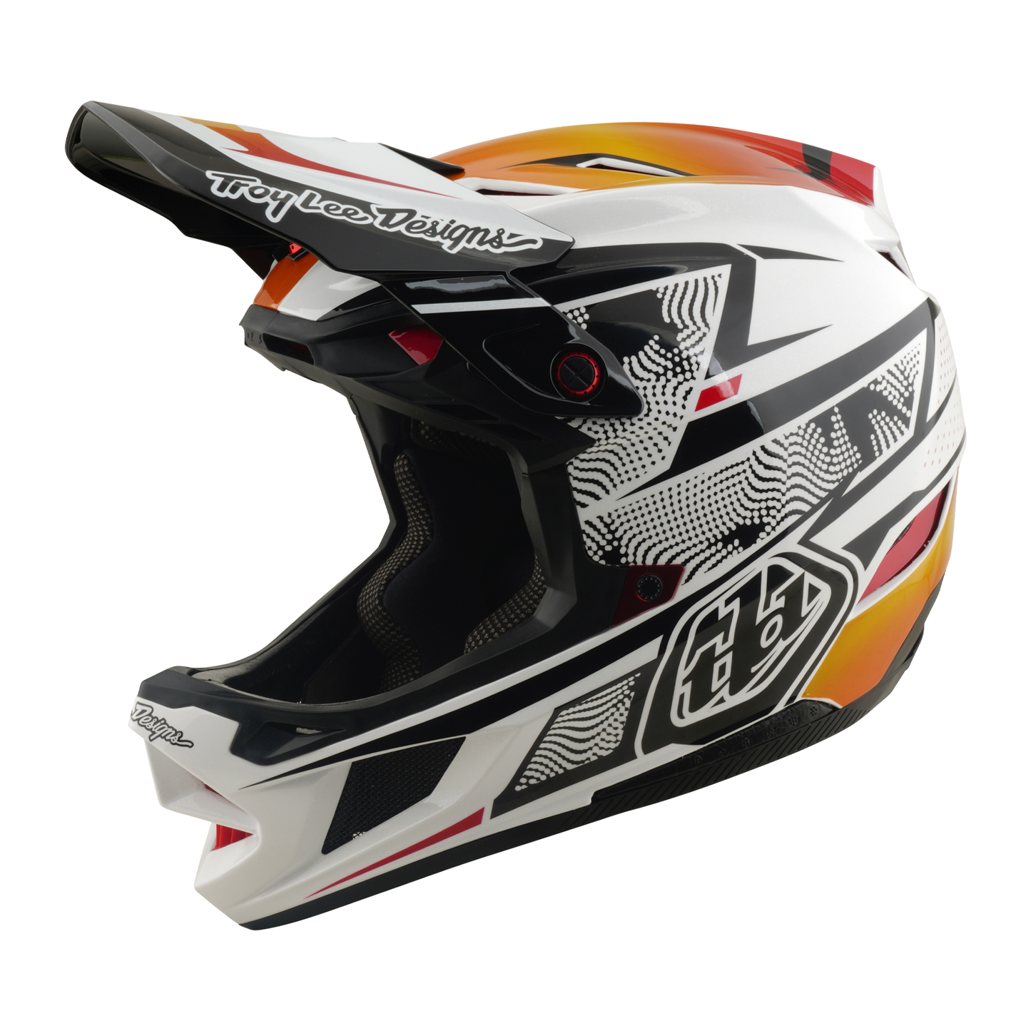 TROY LEE DESIGNS D4 COMPOSITE MIPS LINED UP MTB Helm Wit